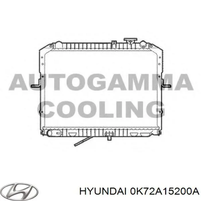 0K72A15200A Hyundai/Kia radiador refrigeración del motor