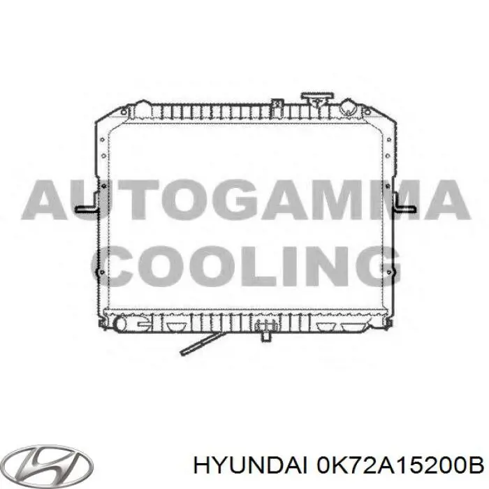 0K72A15200B Hyundai/Kia radiador refrigeración del motor