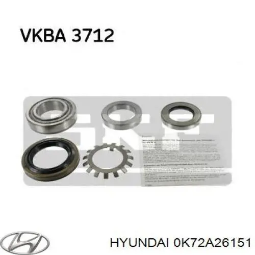 Cojinete de cubo Hyundai/Kia 0K72A26151