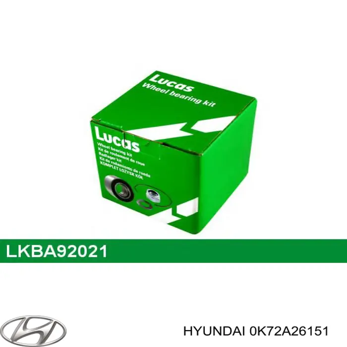 0K72A26151 Hyundai/Kia Rodamiento de rueda trasera