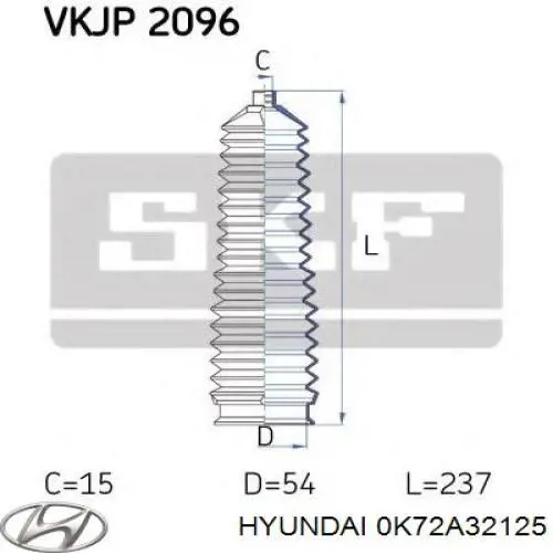 Comprar 0K72A32125 Hyundai/Kia Plumero de dirección
