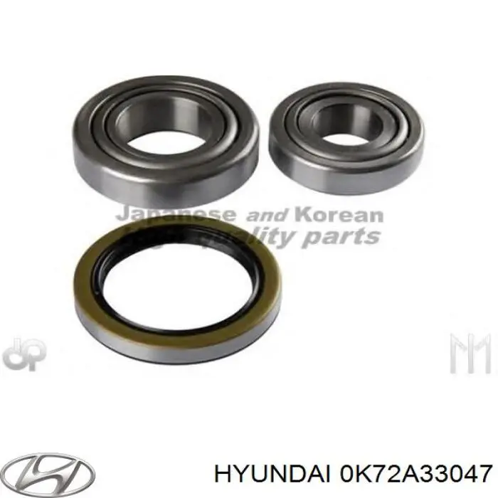 0K72A33047 Hyundai/Kia cojinete de rueda trasero interior