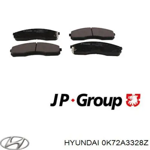 Pastillas de freno 0K72A3328Z Hyundai/Kia