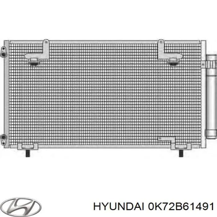 0K72B61491 Hyundai/Kia condensador aire acondicionado