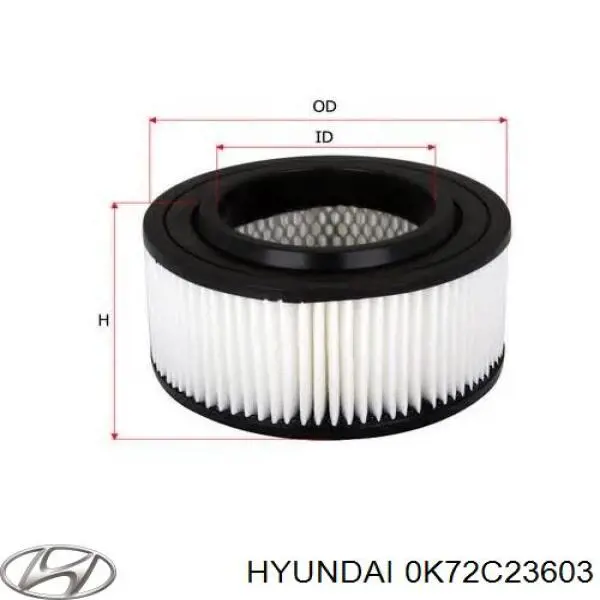 Comprar 0K72C23603 Hyundai/Kia Filtro de aire