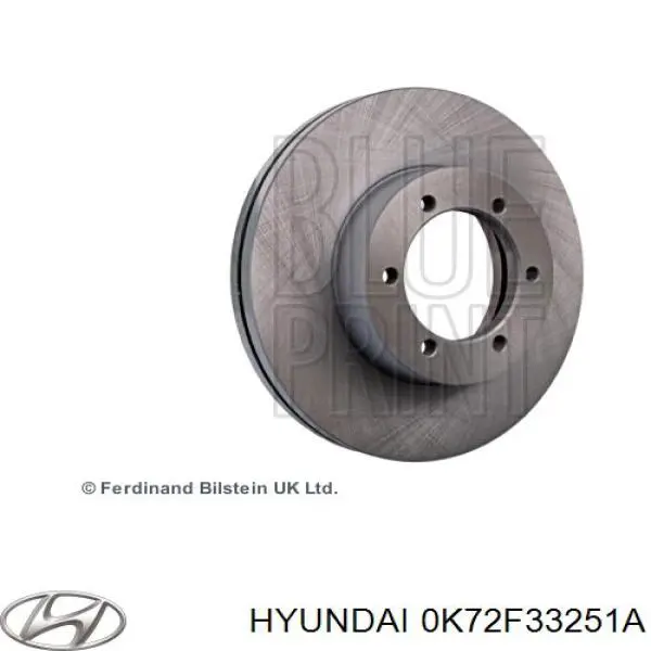 0K72F33251A Hyundai/Kia freno de disco delantero