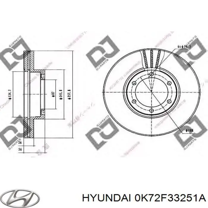 0K72F33251A Hyundai/Kia Discos