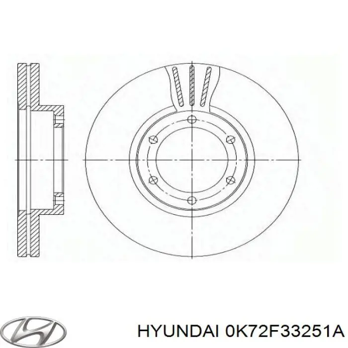 Disco de freno 0K72F33251A Hyundai/Kia