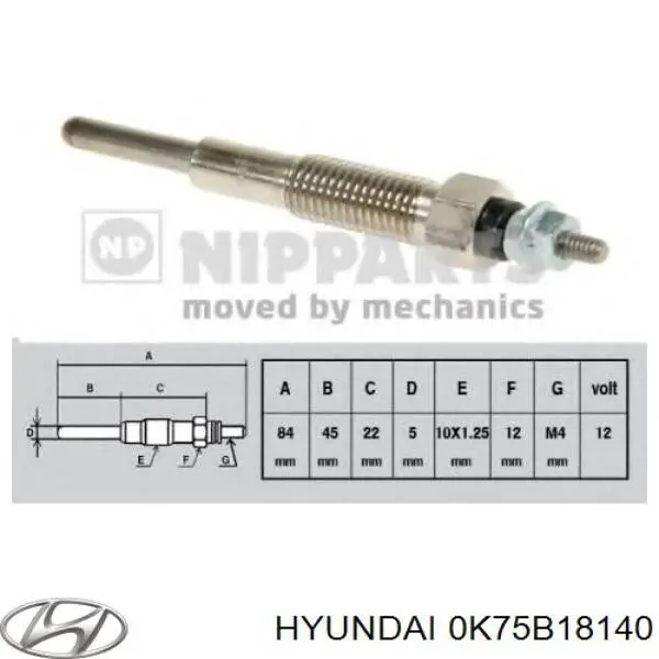 Comprar 0K75B18140 Hyundai/Kia Calentadores diésel