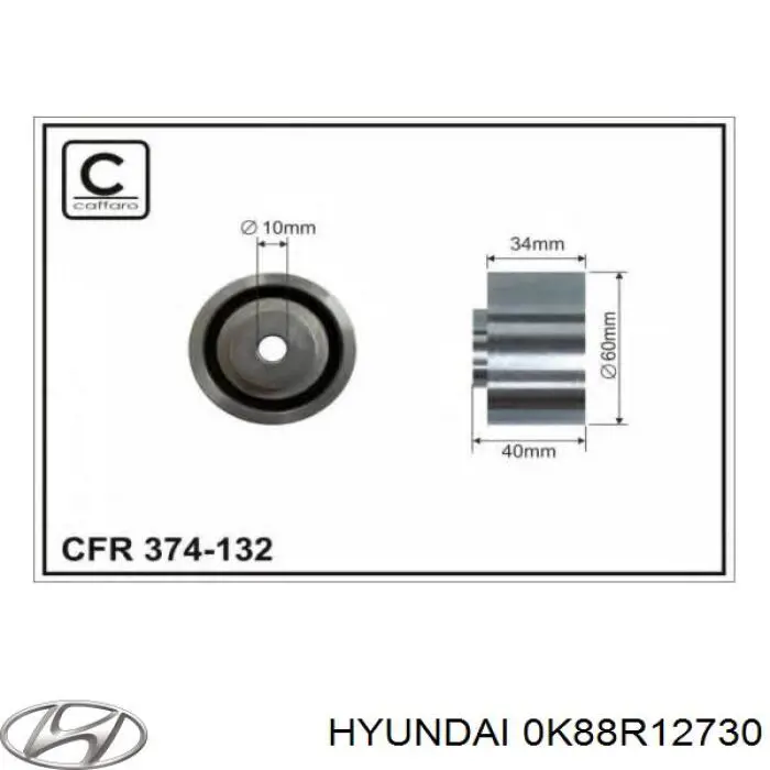 Comprar 0K88R12730 Hyundai/Kia Polea correa distribución