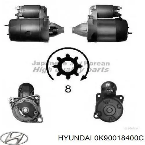 0K90018400C Hyundai/Kia motor de arranque