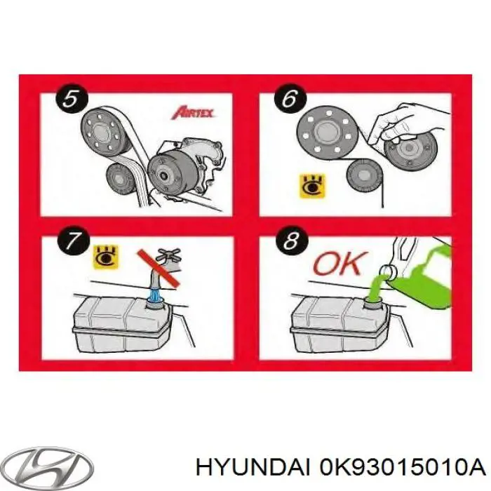 Bomba de agua 0K93015010A Hyundai/Kia