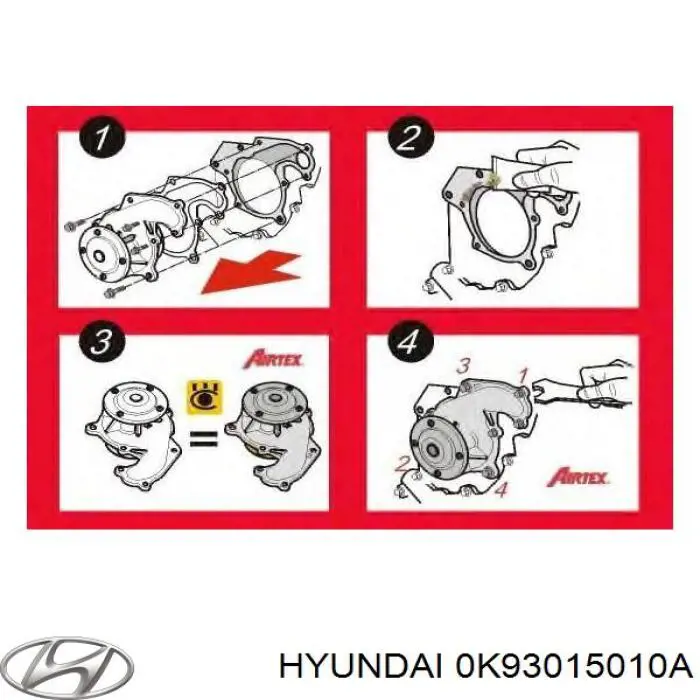 Comprar 0K93015010A Hyundai/Kia Bomba de agua para motor