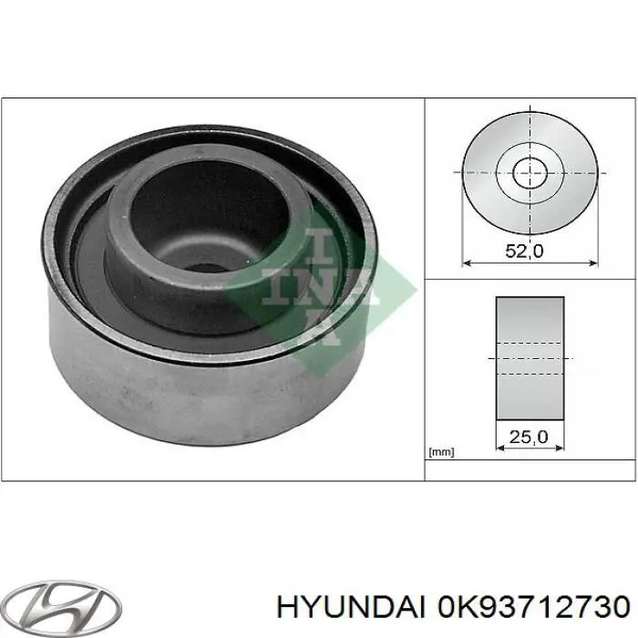 0K93712730 Hyundai/Kia polea correa distribución