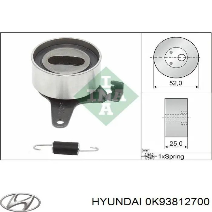 0K93812700 Hyundai/Kia rodillo, cadena de distribución
