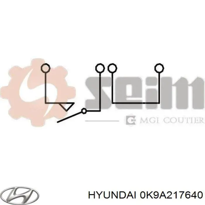 17640A0K9A2 Hyundai/Kia interruptor, piloto de marcha atrás