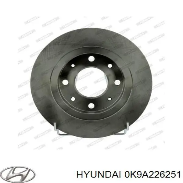 0K9A226251 Hyundai/Kia disco de freno trasero