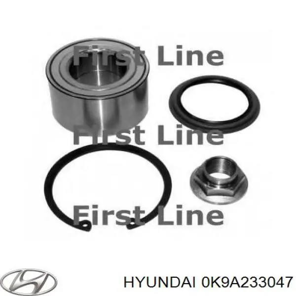Rodamiento de rueda delantero Hyundai/Kia 0K9A233047