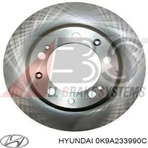 0K9A233990C Hyundai/Kia pinza de freno delantera izquierda