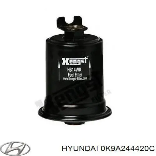 0K9A244420 Hyundai/Kia cable de freno de mano trasero izquierdo