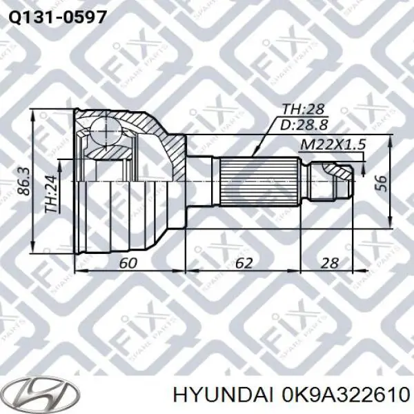 0K9A322610 Hyundai/Kia