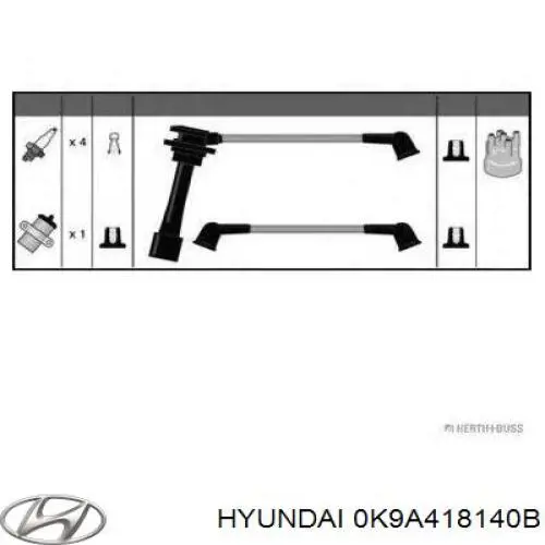 0K9A418140B Hyundai/Kia cables de bujías