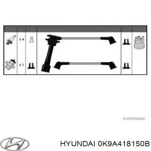0K9A418150B Hyundai/Kia cables de bujías