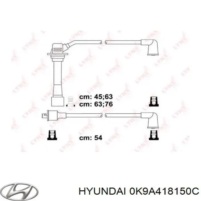 0K9A418150C Hyundai/Kia cables de bujías