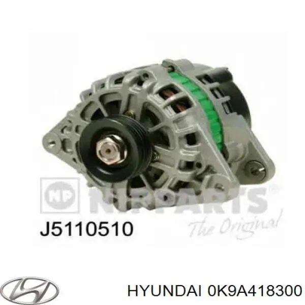 0K9A418300 Hyundai/Kia alternador