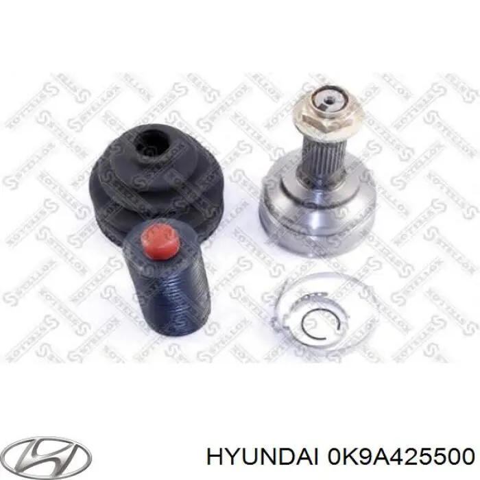 0K9A425500 Hyundai/Kia árbol de transmisión delantero derecho