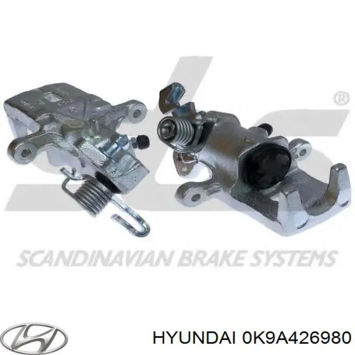 0K9A426980 Hyundai/Kia pinza de freno trasero derecho