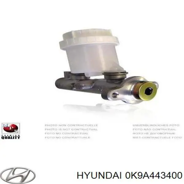 0K9A443400 Hyundai/Kia cilindro principal de freno