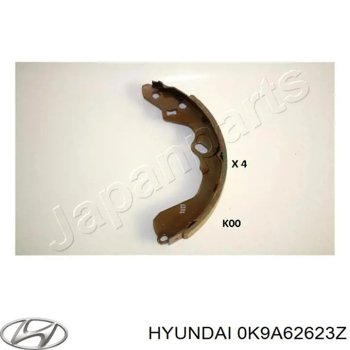Zapatas de freno 0K9A62623Z Hyundai/Kia