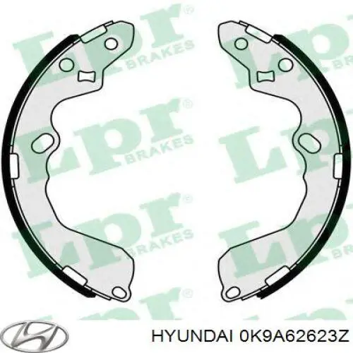 Zapatas de freno de tambor traseras Hyundai/Kia 0K9A62623Z precio, desde 18,56 EUR