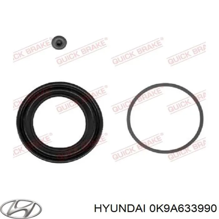 0K9A633990 Hyundai/Kia pinza de freno delantera izquierda