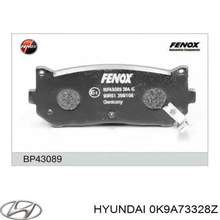 0K9A73328Z Hyundai/Kia pastillas de freno delanteras