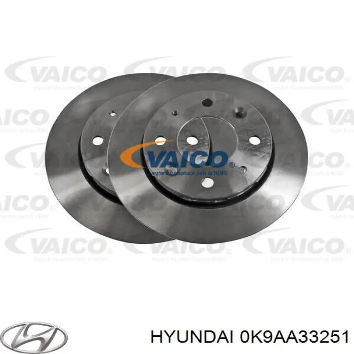 Disco de freno 0K9AA33251 Hyundai/Kia
