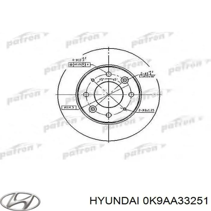 0K9AA33251 Hyundai/Kia Discos