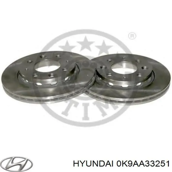 0K9AA33251 Hyundai/Kia freno de disco delantero