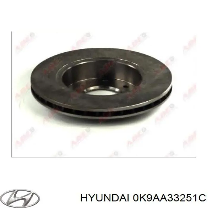 0K9AA33251C Hyundai/Kia freno de disco delantero