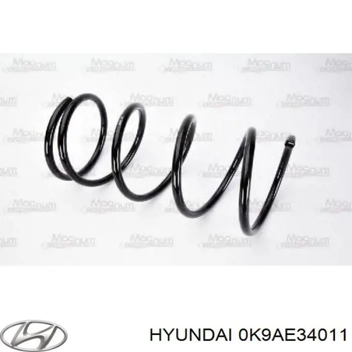 0K9AE34011 Hyundai/Kia muelle de suspensión eje delantero