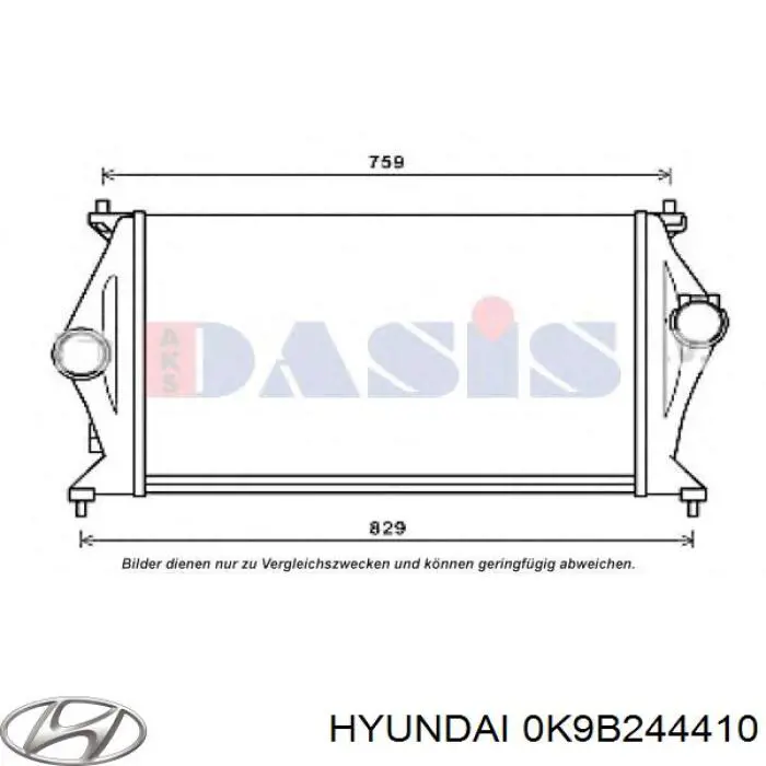 0K9B244410 Hyundai/Kia cable de freno de mano trasero derecho