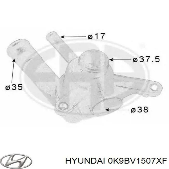 0K9BV1507XF Hyundai/Kia termostato, refrigerante