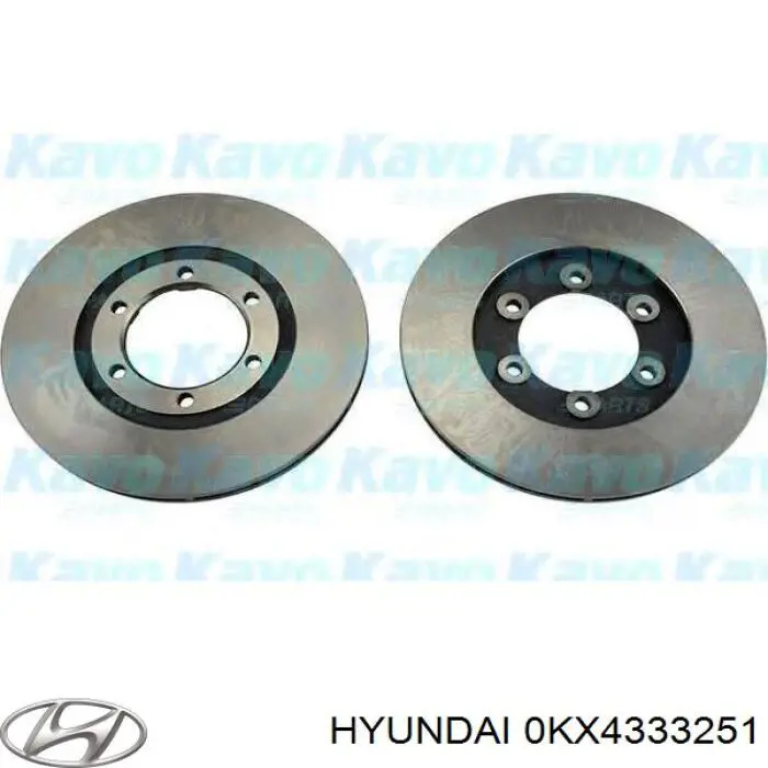 0KX4333251 Hyundai/Kia disco de freno delantero