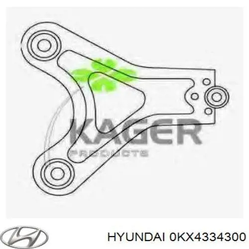 0S08334350B Hyundai/Kia barra oscilante, suspensión de ruedas delantera, inferior derecha