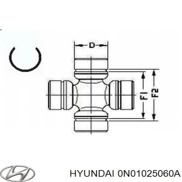 Cruceta cardan Hyundai/Kia 0N01025060A