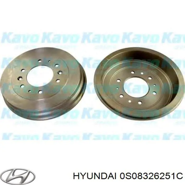 0S08326251C Hyundai/Kia freno de tambor trasero