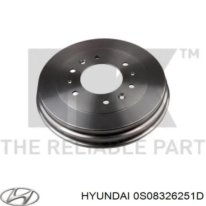 0S08326251D Hyundai/Kia freno de tambor trasero