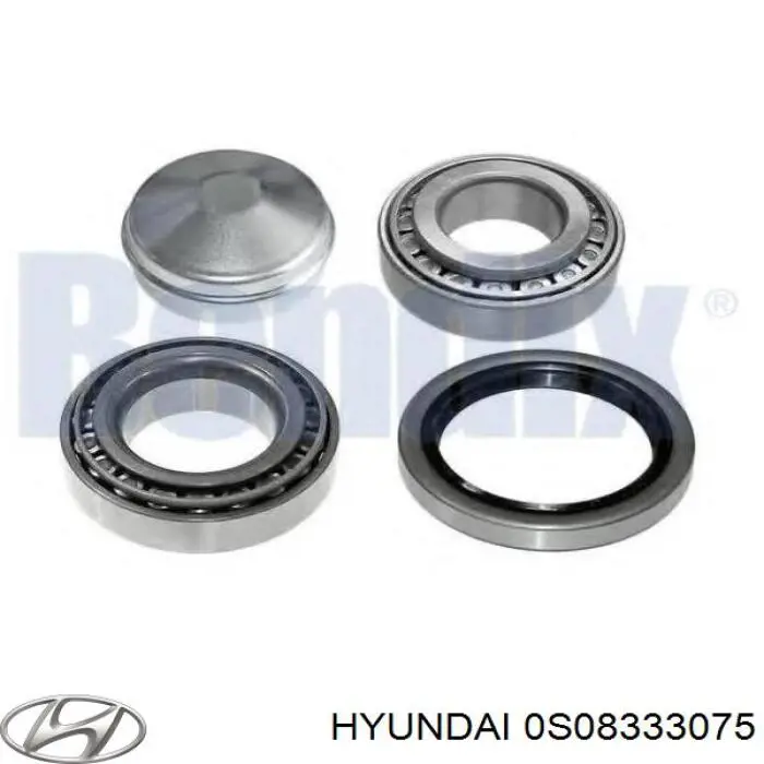 0S08333075 Hyundai/Kia cojinete externo del cubo de la rueda delantera