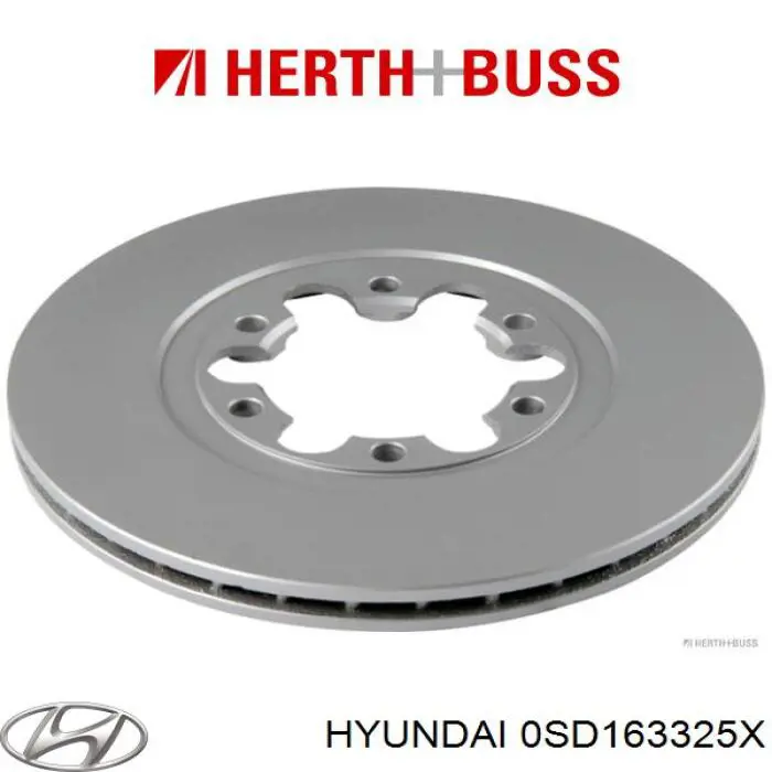 0SD163325X Hyundai/Kia disco de freno delantero